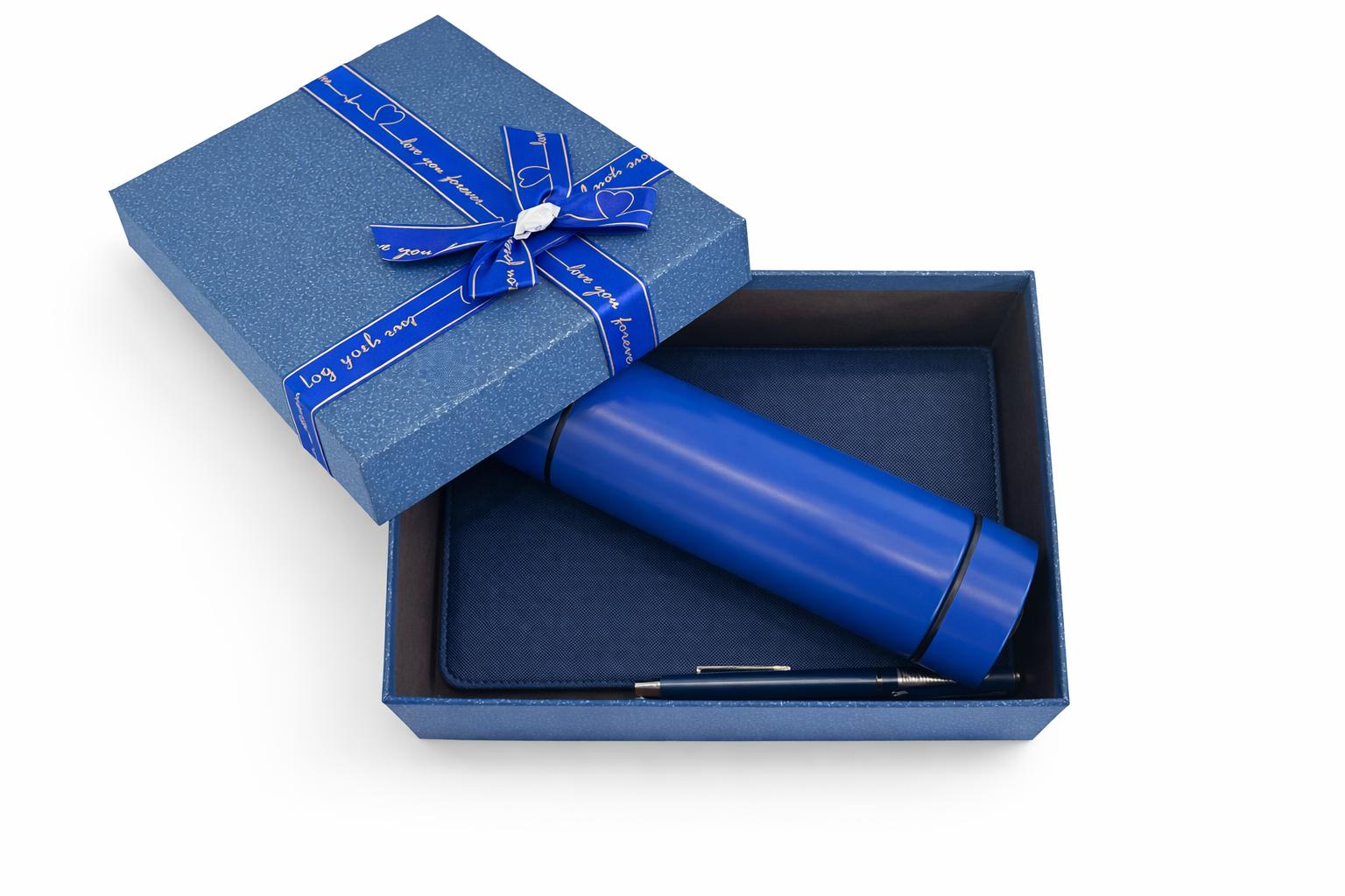 Kit Executivo Premium com Garrafa Térmica, Caderno e Caneta